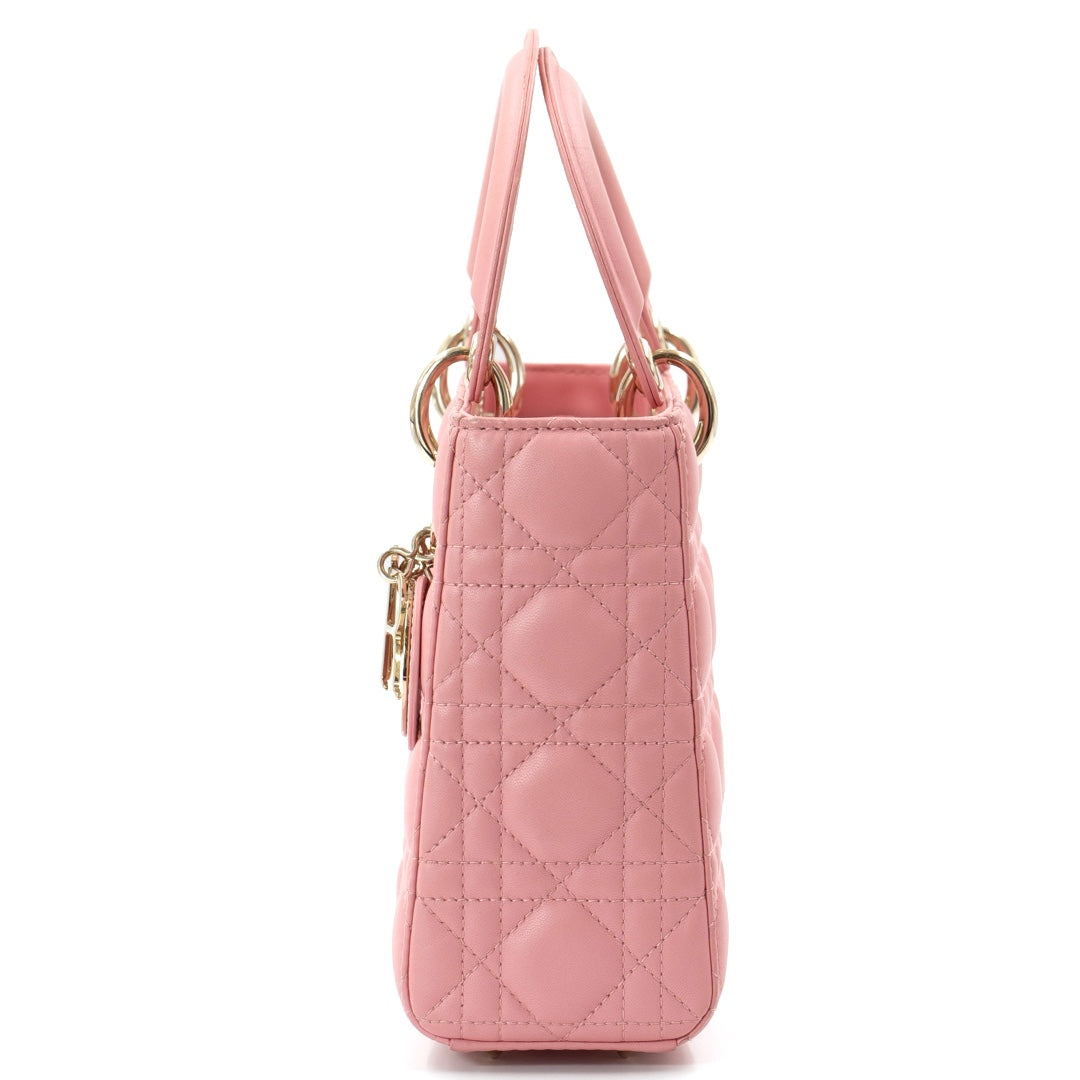 Dior Lady Dior Small Bag in Pink Cannage Lambskin