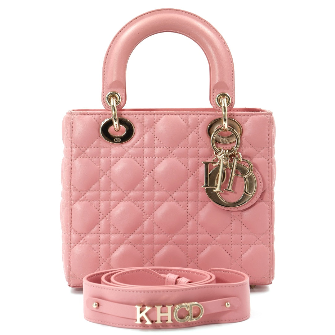 Dior Lady Dior Small Bag in Pink Cannage Lambskin