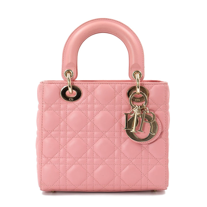 Dior Lady Dior Small Bag in Pink Cannage Lambskin