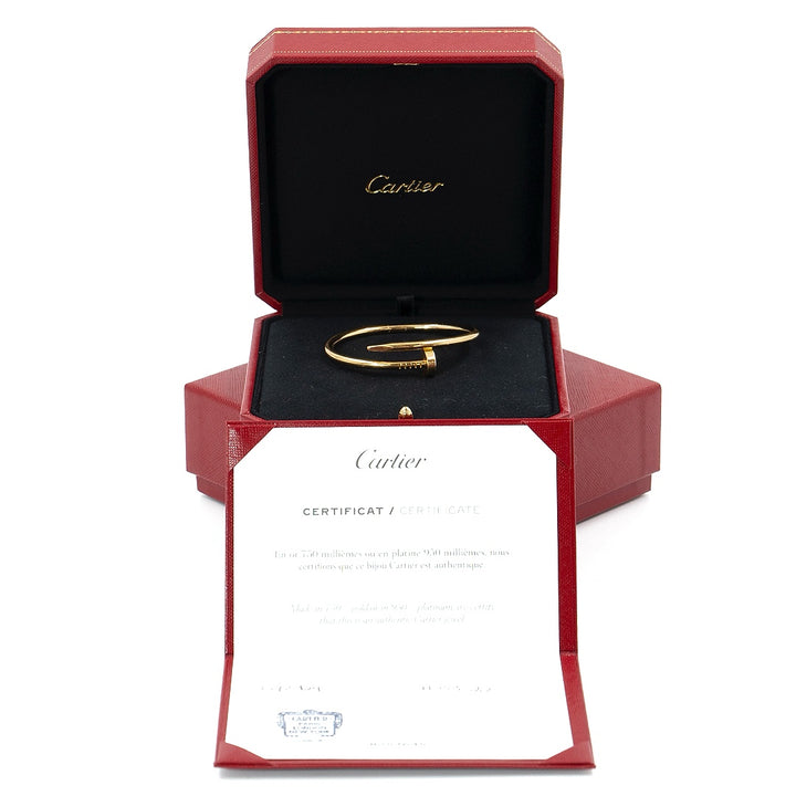 Cartier Juste un Clou Bracelet Classic Model Size 15 in 18K Yellow Gold