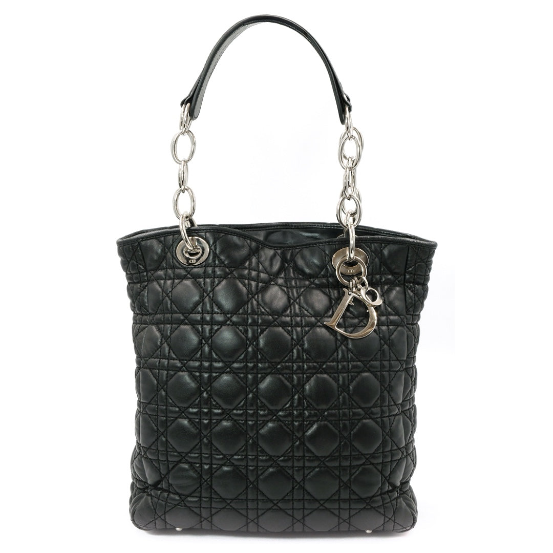 Dior Black Cannage Quilted Leather Soft Lady Dior Tote - Gemaee  UAE
