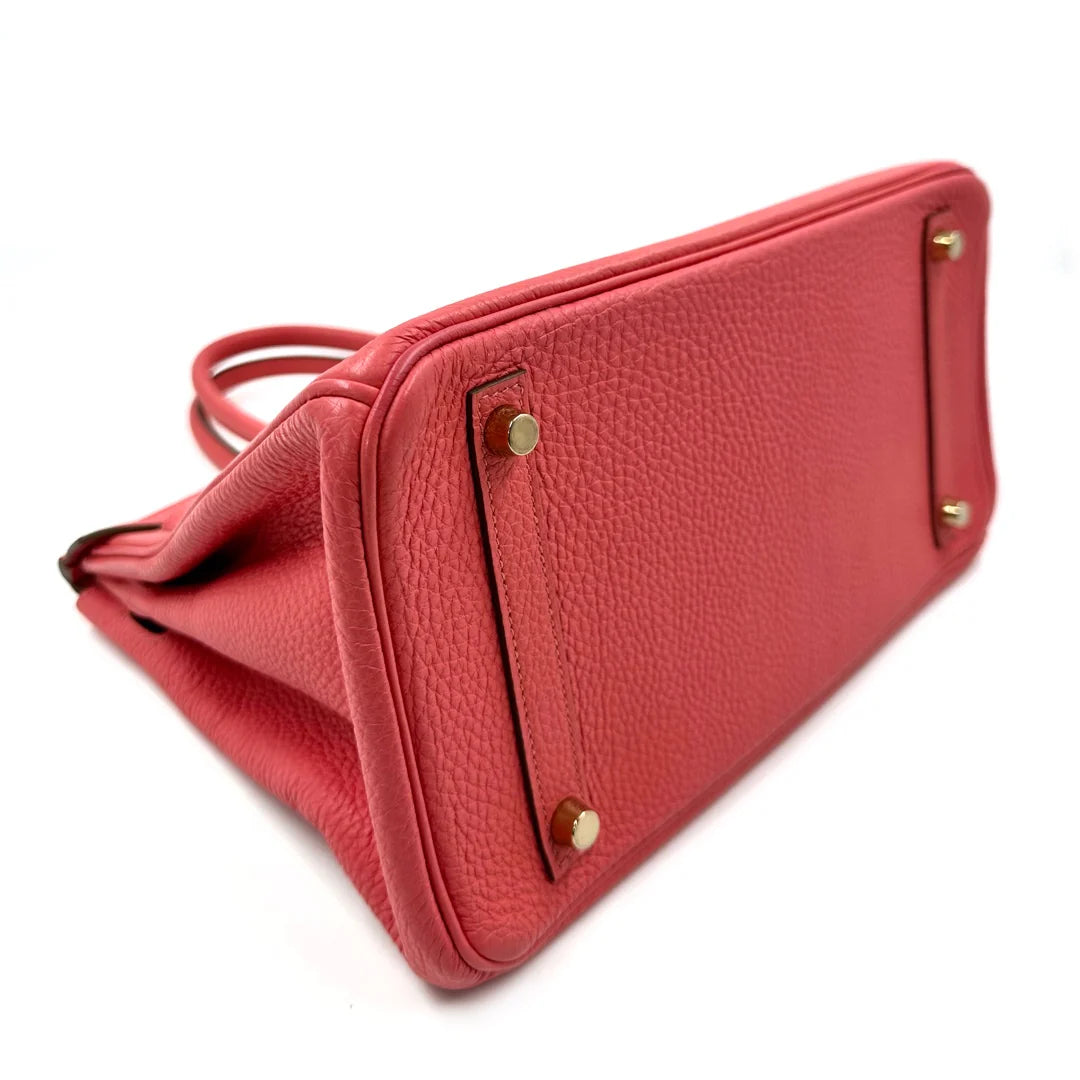 Hermès Birkin 30 Togo Leather Handbag in Rouge Pivoine - Gemaee  UAE