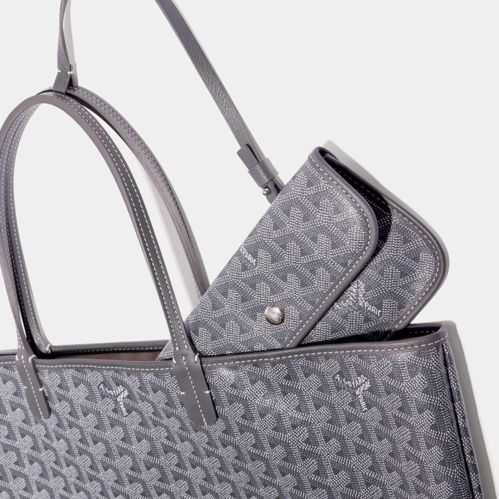Goyard Grey Goyardine Coated Canvas and Leather Saint Louis PM Tote - Gemaee  UAE