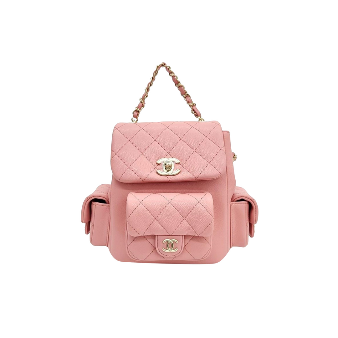 Chanel Caviar Pink Backpack Bag - Gemaee  UAE