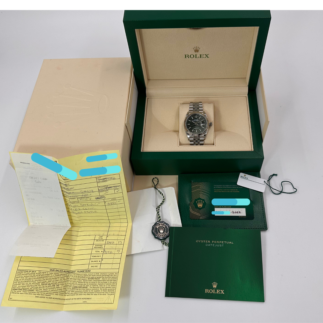 Rolex Watch 36mm Oystersteel Green - Gemaee  UAE