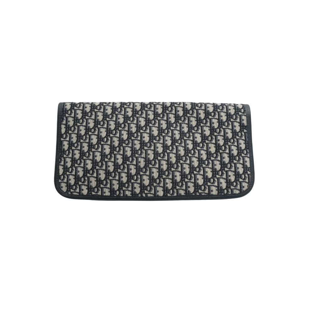 Dior Oblique Fold Over Clutch Blue Bag - Gemaee  UAE