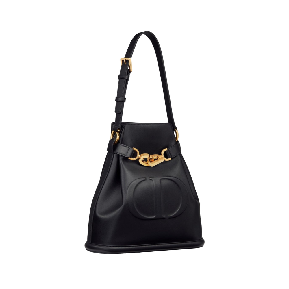 Christian Dior Black Calfskin Leather Medium C’est Dior Bucket Bag - Gemaee  UAE