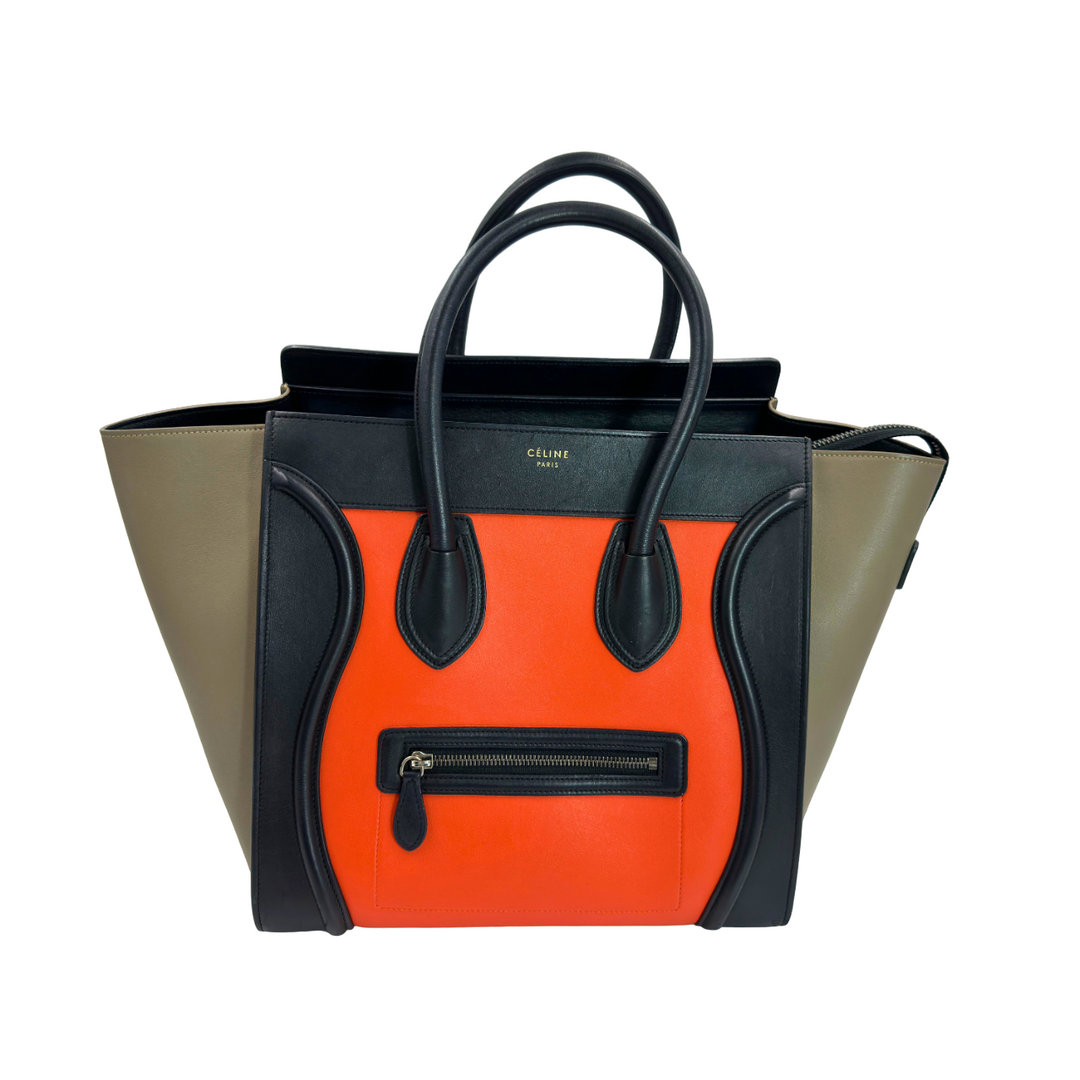 Céline Tricolor Leather Luggage Tote - Gemaee  UAE