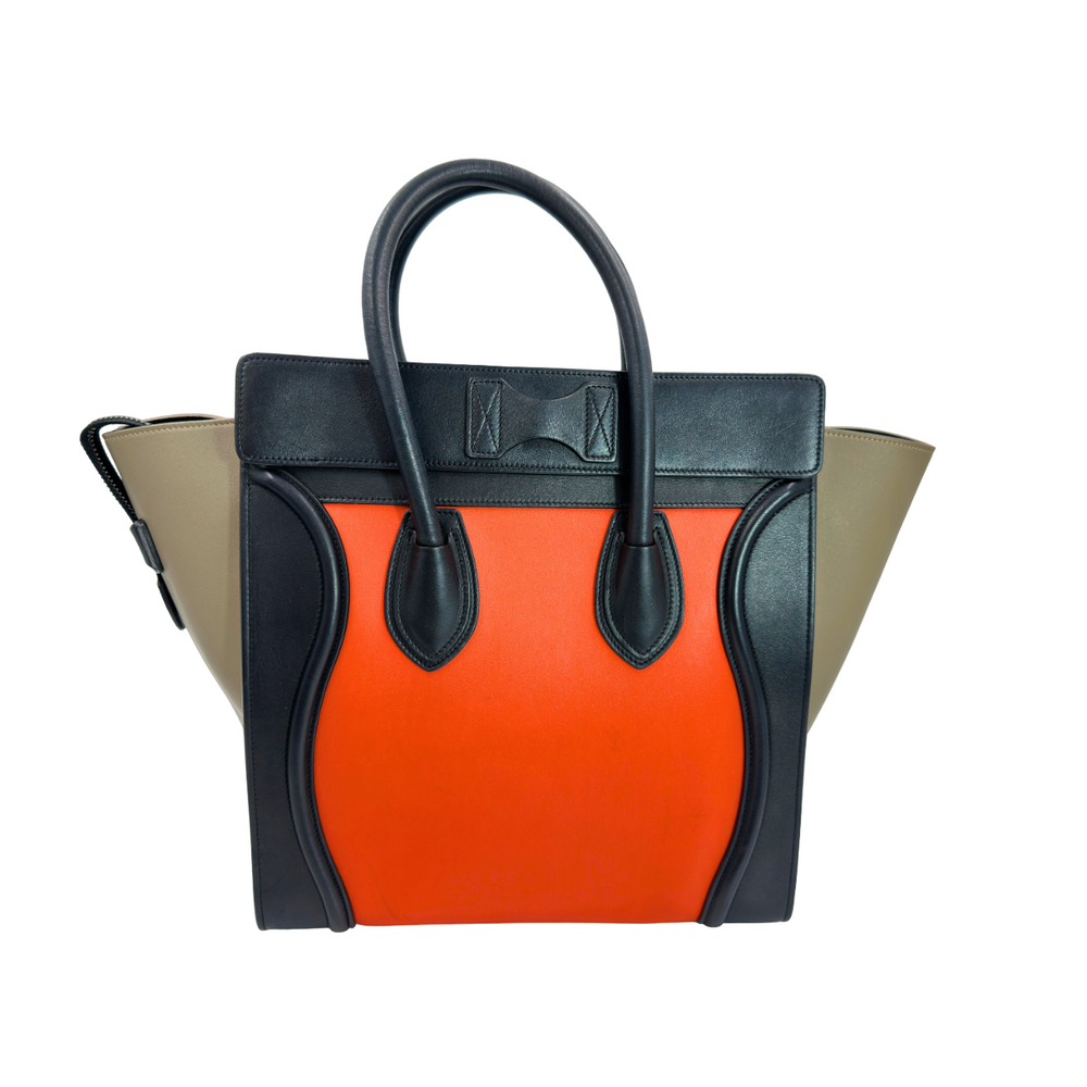 Céline Tricolor Leather Luggage Tote - Gemaee  UAE