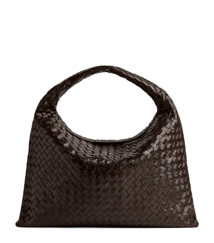 Bottega Veneta Large Hop Bag in Fondant Brown Intrecciato Leather - Gemaee  UAE