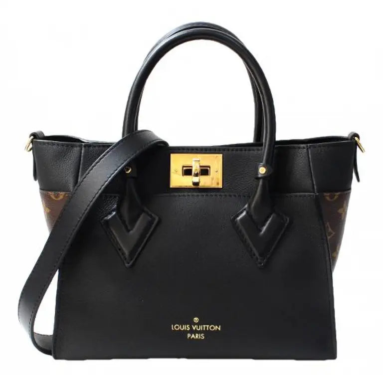 Louis Vuitton Noir Monogram On My Side PM Tote Bag - Gemaee  UAE