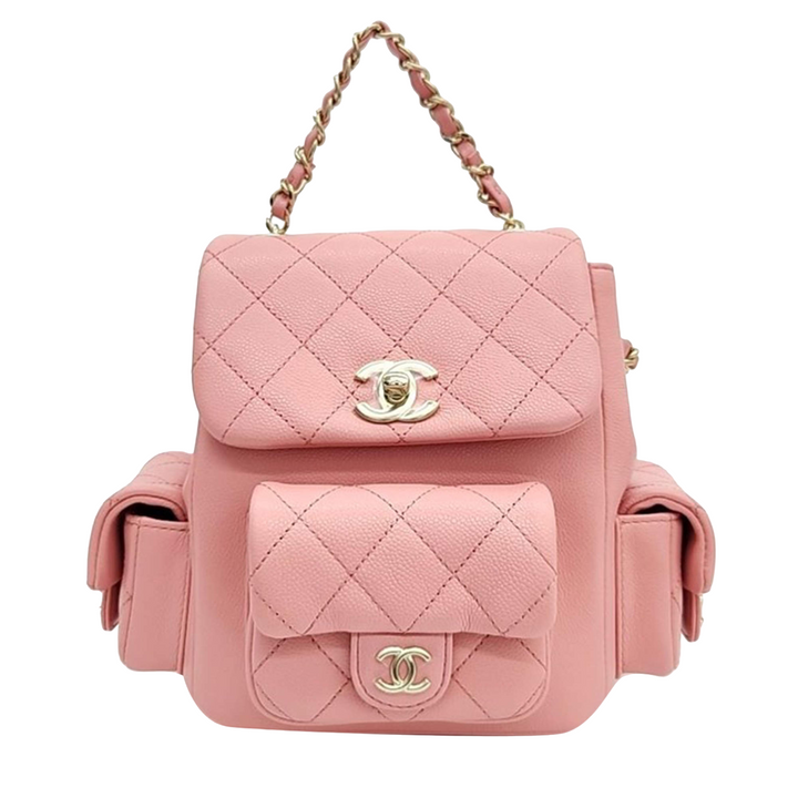 Chanel Caviar Pink Backpack Bag - Gemaee  UAE