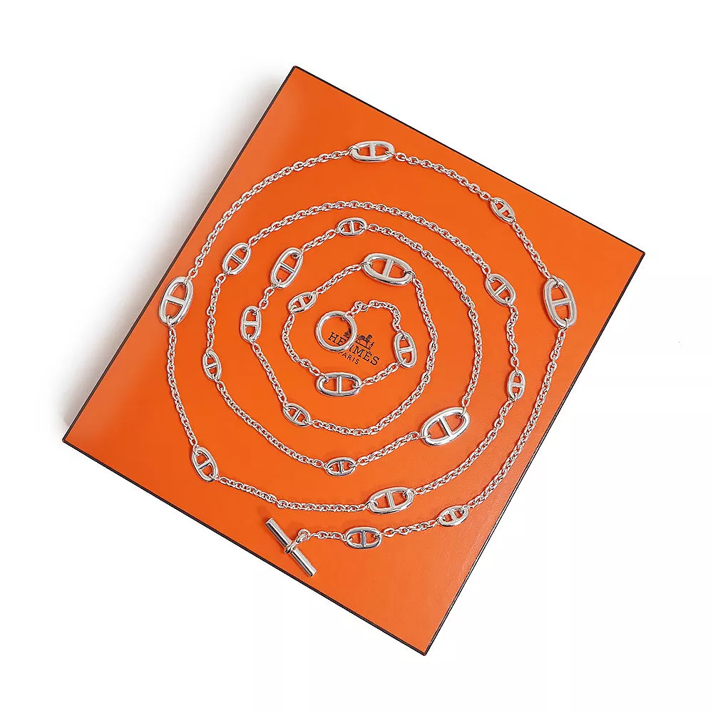 Hermès Farandole Long Necklace 120 in Sterling Silver - Gemaee  UAE