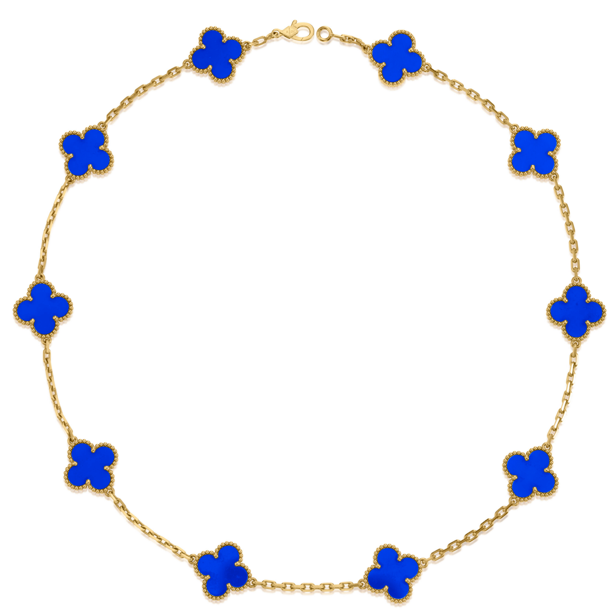 18K Yellow Gold Van Cleef Arpels Vintage Alhambra Necklace Gemaee UAE