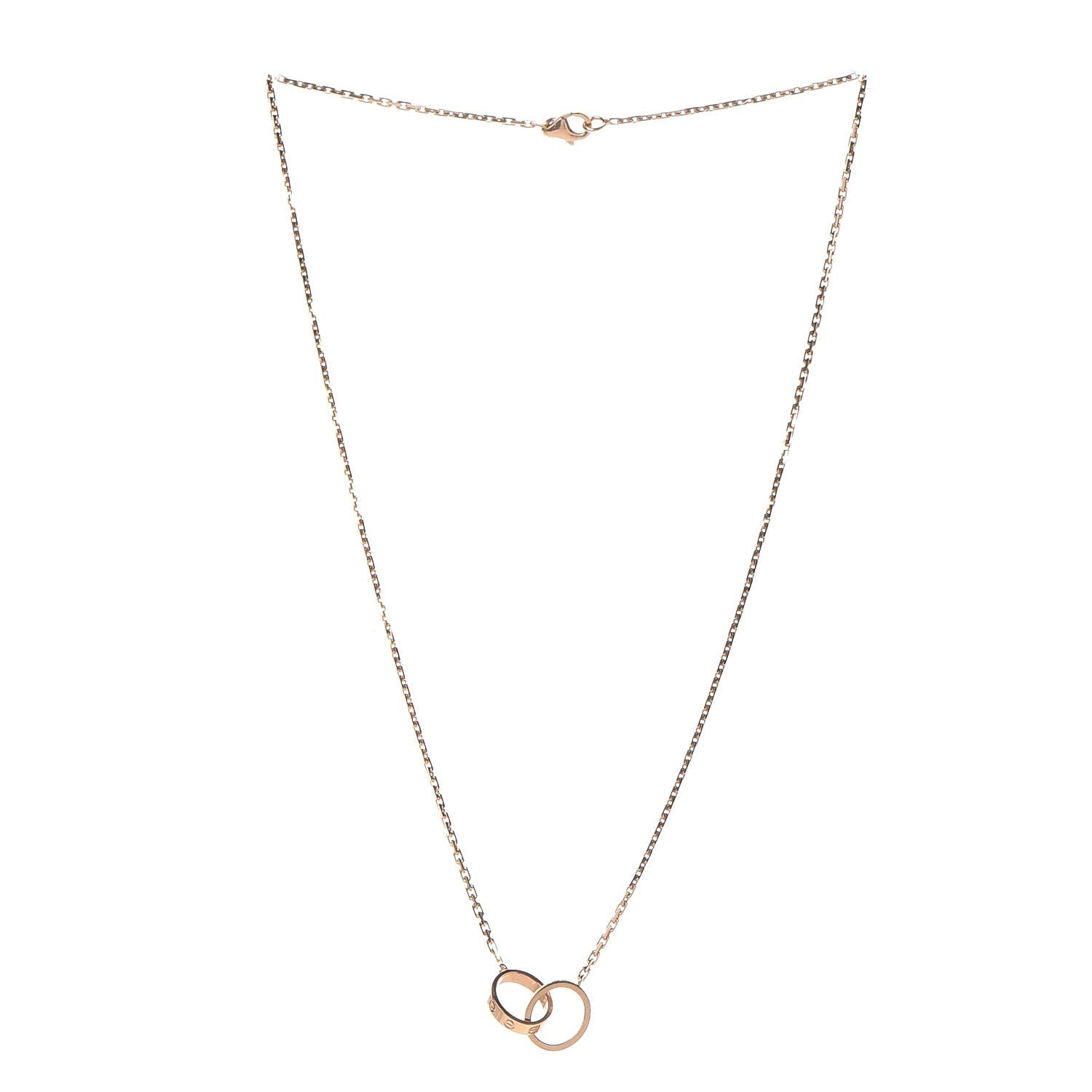 Cartier 18K Rose Gold Interlocking LOVE Necklace Gemaee UAE