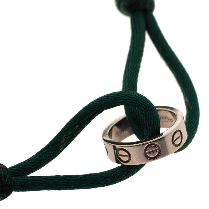 Cartier Love 18K White Gold Adjustable Cord Bracelet - Gemaee UAE