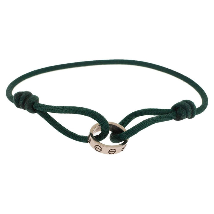 Cartier Love 18K White Gold Adjustable Cord Bracelet - Gemaee UAE