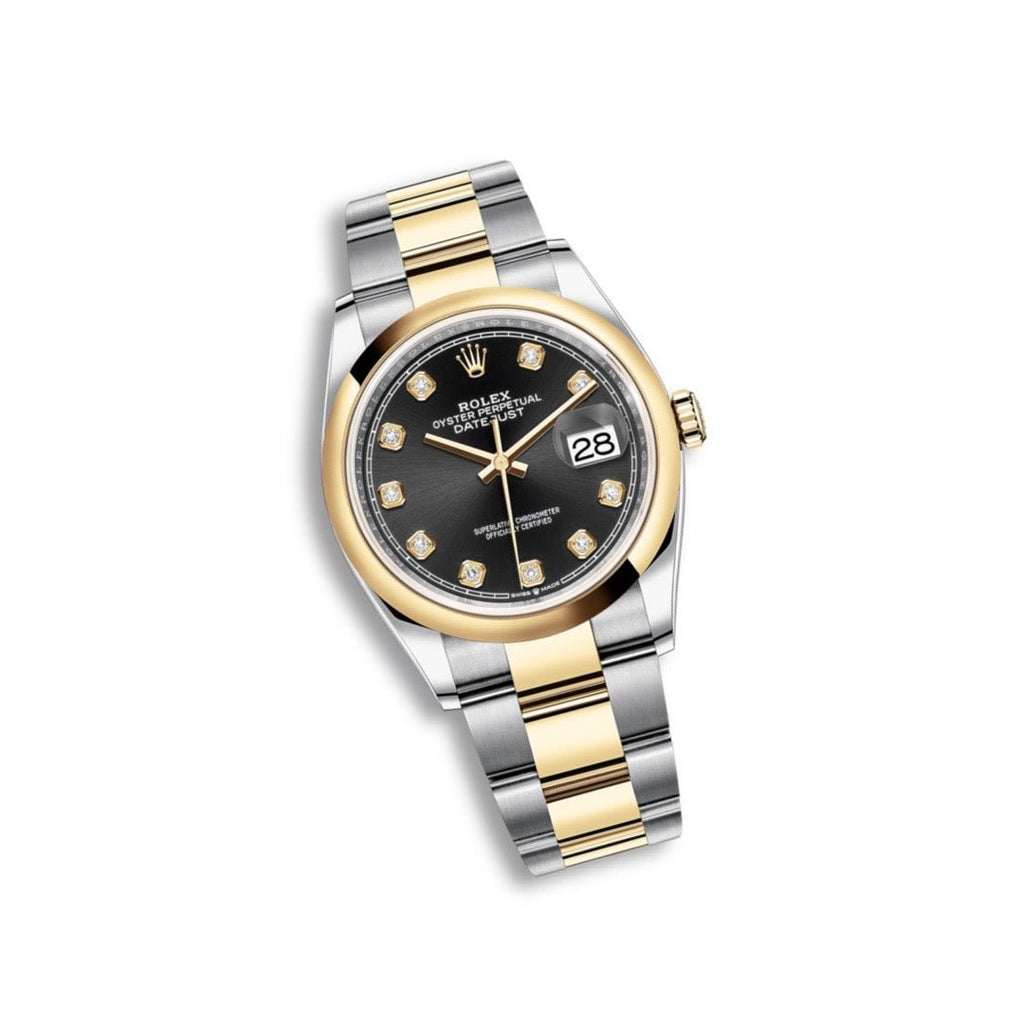 Rolex Datejust in stainless steel and yellow gold, pre-owned, available at Gemaee