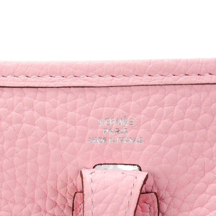 Hermès Evelyne 16 Amazone Bag in Rose Sakura Taurillon Clémence with Rose Sakura Strap - Gemaee  UAE