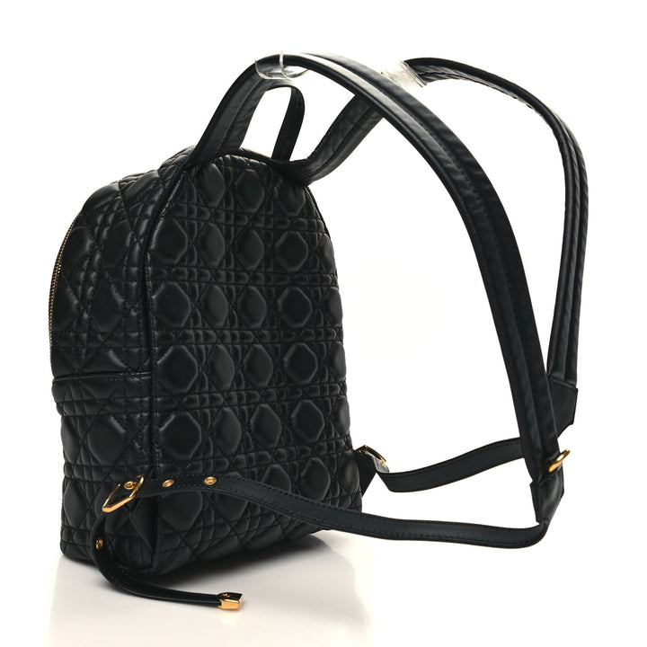 Christian Dior Lambskin Cannage Backpack Black Bag - Gemaee  UAE