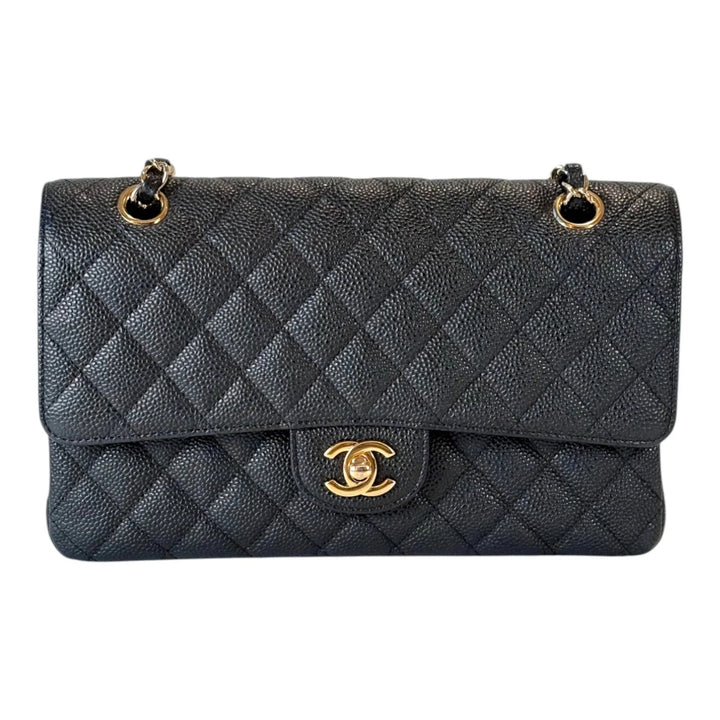 Chanel Medium Caviar Leather Bag with Gold Hardware