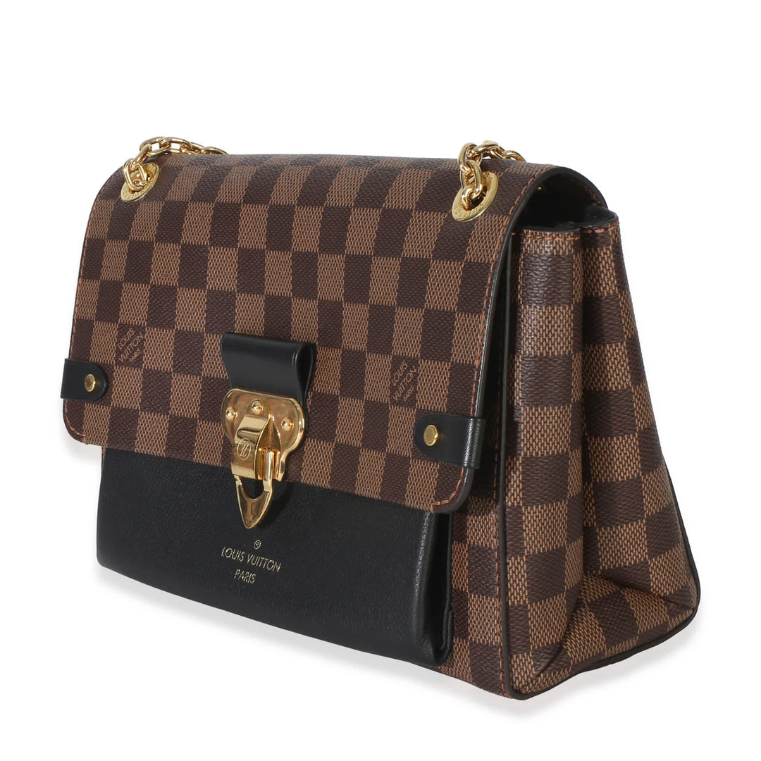 Louis Vuitton Vavin PM Shoulder Bag in Damier Ebene Canvas with Gold Tone Hardware