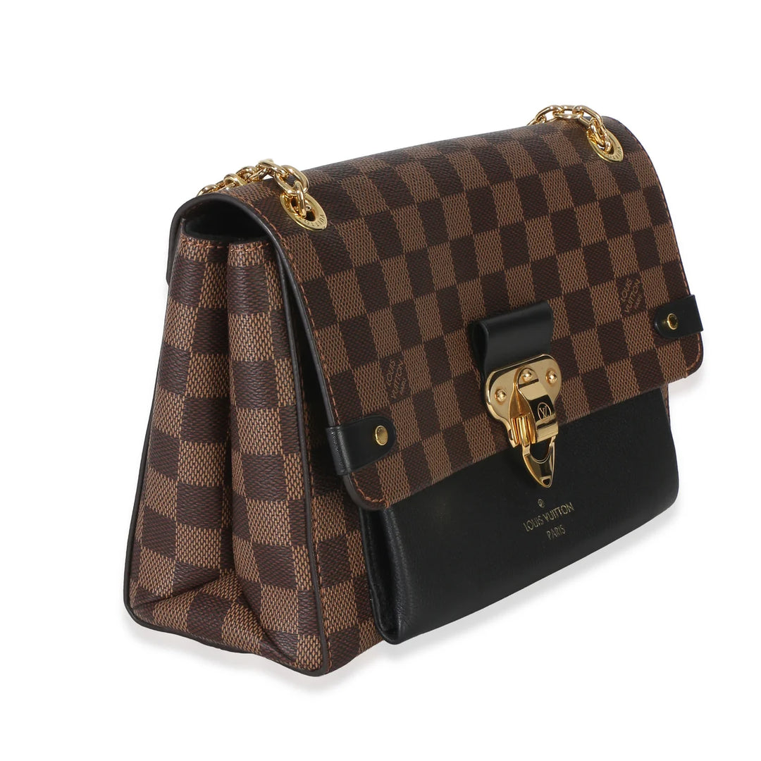 Louis Vuitton Vavin PM Shoulder Bag in Damier Ebene Canvas with Gold Tone Hardware