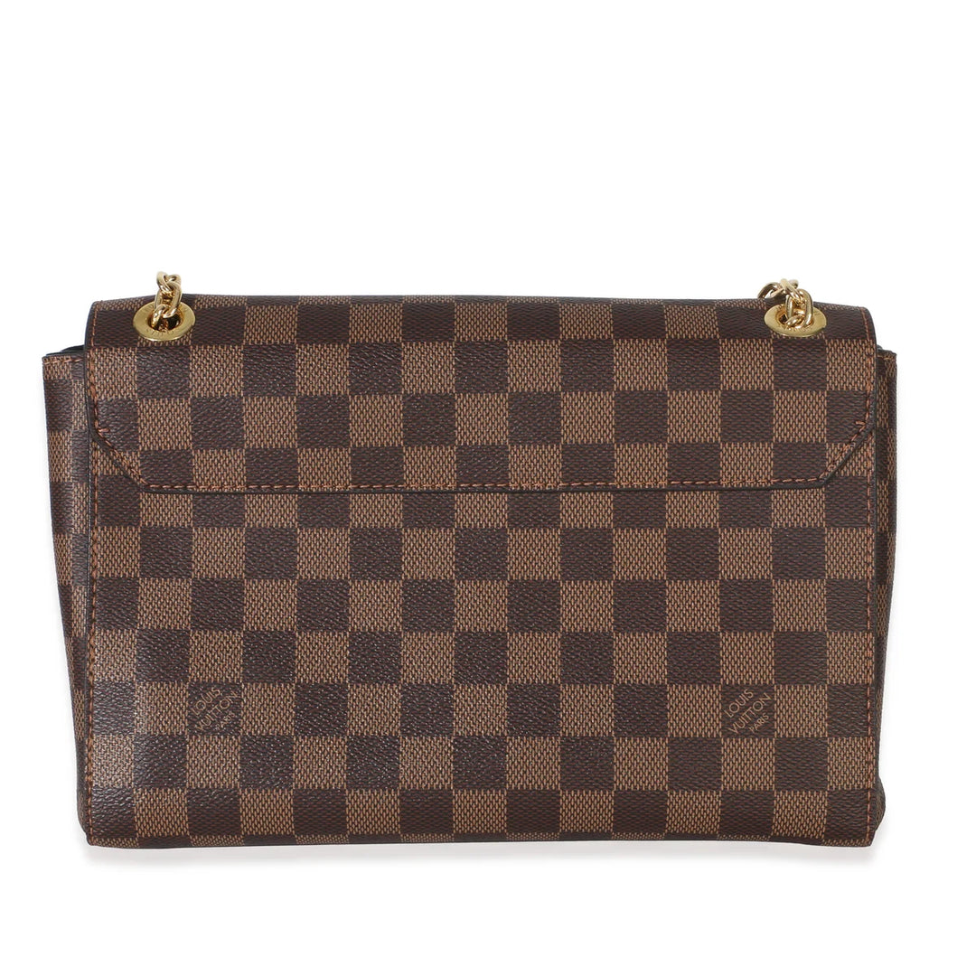 Louis Vuitton Vavin PM Shoulder Bag in Damier Ebene Canvas with Gold Tone Hardware