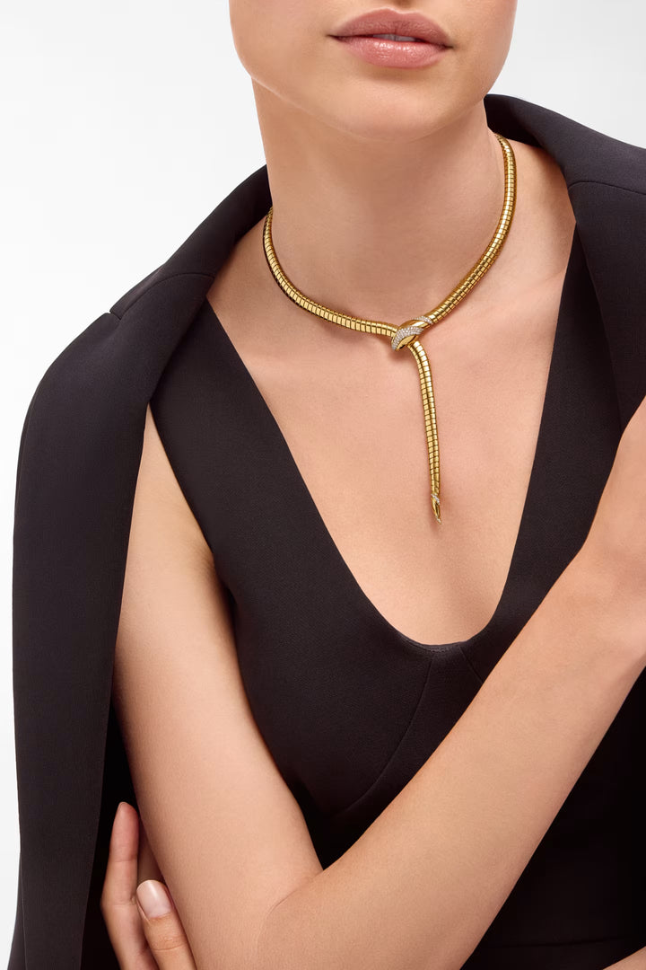 Bulgari Serpenti Tubogas Necklace in 18kt Yellow Gold