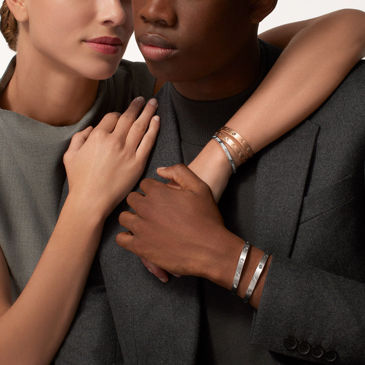 Cartier Love Bracelet Small Model Pavé in 18K White Gold with Diamonds - Gemaee  UAE