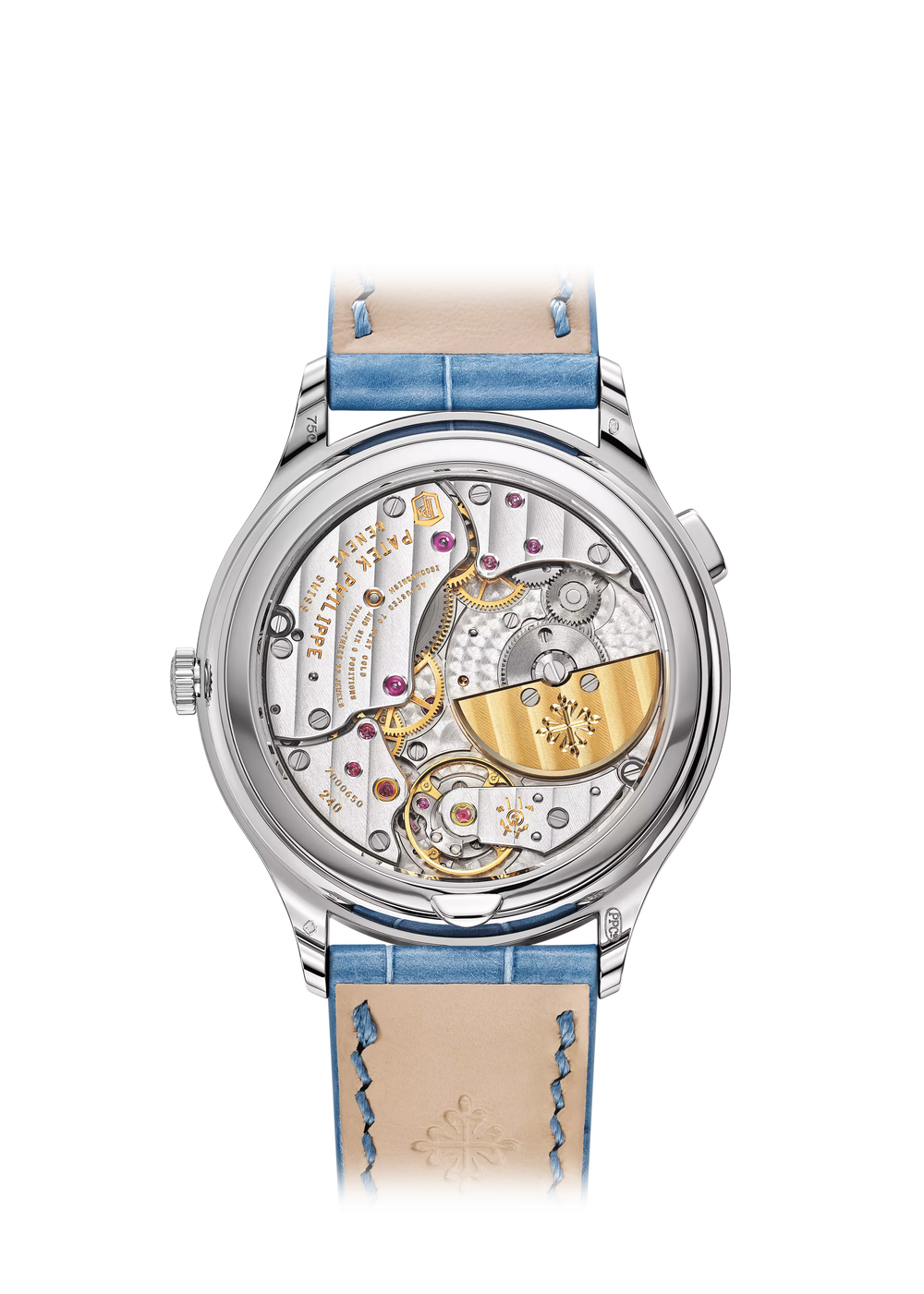 Patek Philippe Complications World Time 36 mm in White Gold with Blue-Gray Guilloché Dial and Diamond Bezel - Gemaee  UAE