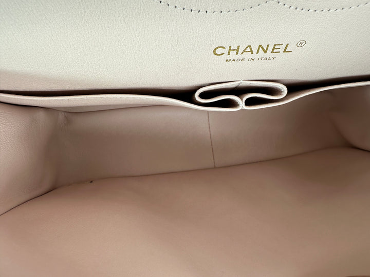 Chanel Lambskin Quilted Jumbo Double Flap Light Pink Bag