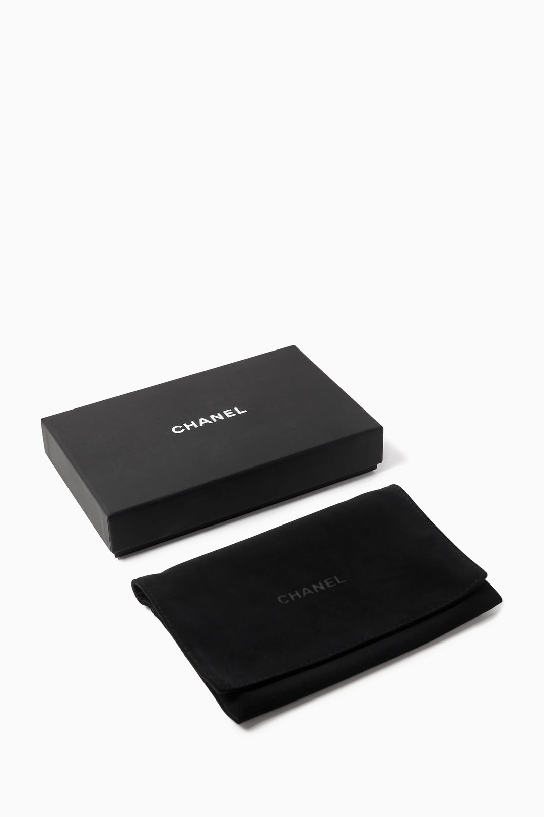 CHANEL Bifold Wallet in Black Calfskin Leather with Silver Tone Hardware