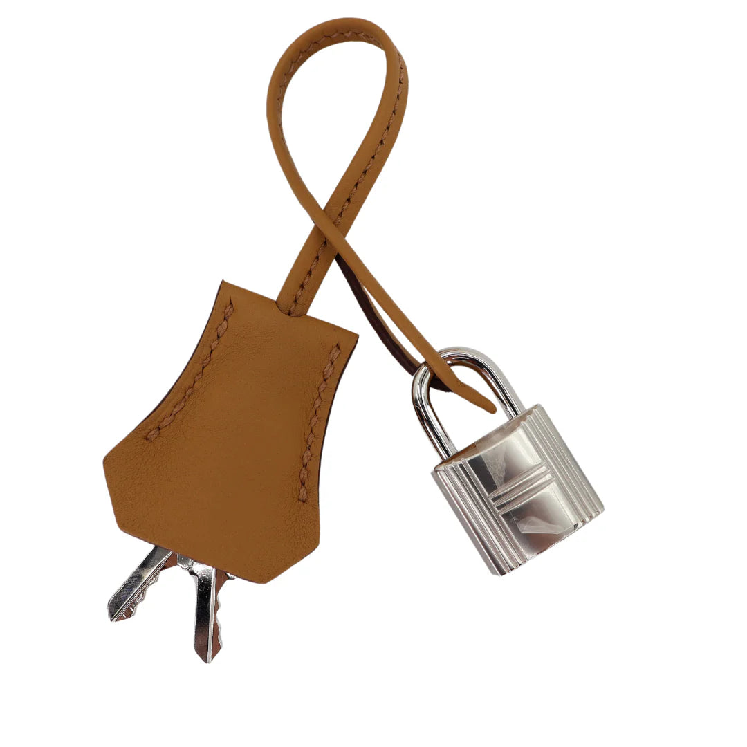 Hermès Birkin 25 in Biscuit Toile H and Swift Leather with Palladium Hardware Handbag