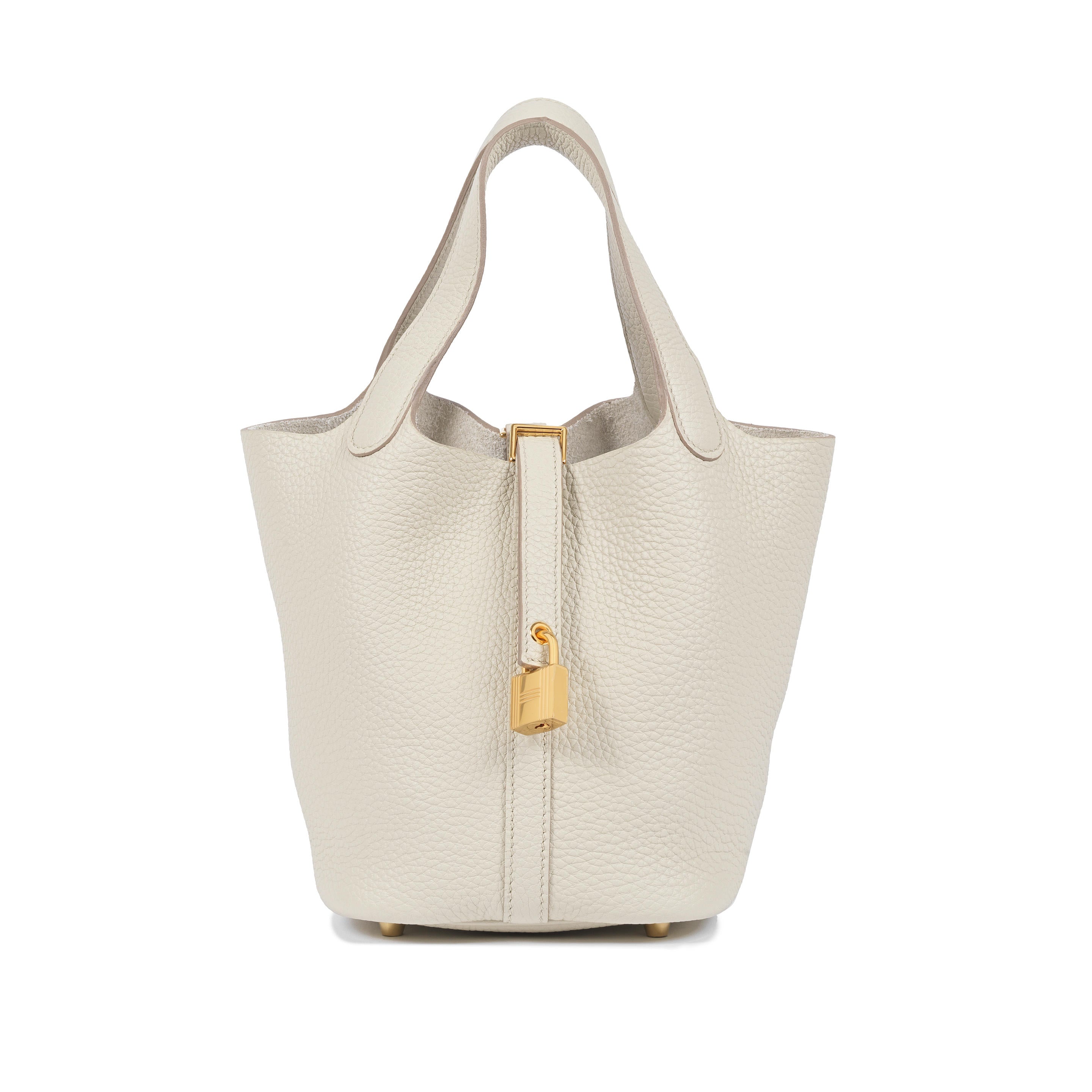 Hermes Picotin Clemence 22 in Beton Color with Gold Hardware Gemaee UAE
