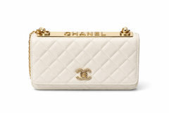 Chanel Trendy CC WOC White Quilted Lambskin with Champagne Gold Hardware