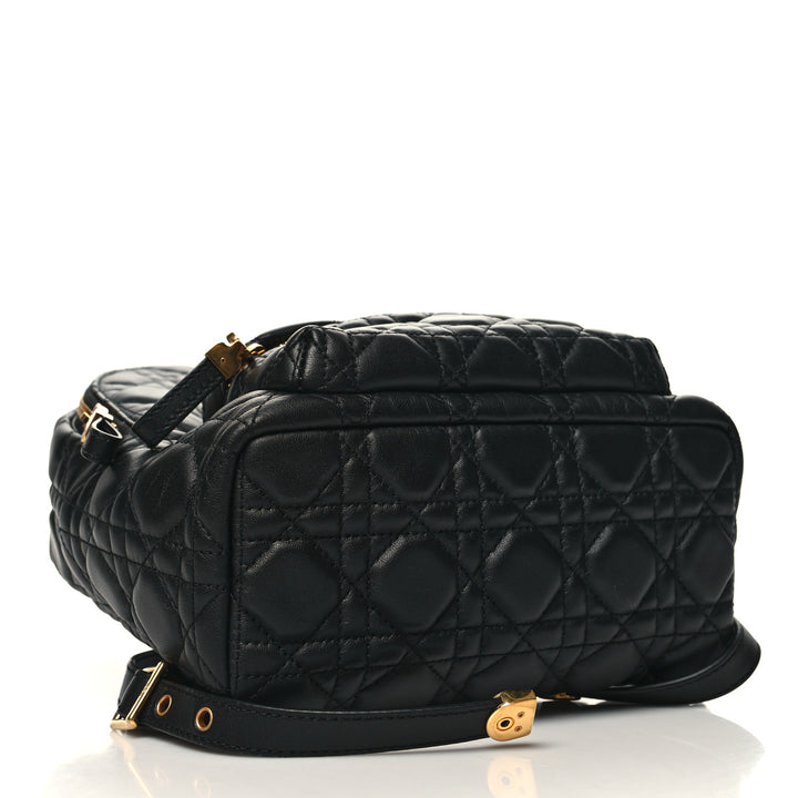 Christian Dior Lambskin Cannage Backpack Black Bag - Gemaee  UAE