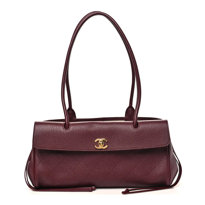Chanel Point Rouge Petit Shopping Bag in Dark Burgundy