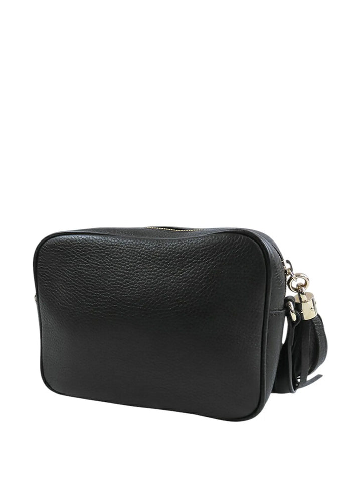 GUCCI Soho Leather Disco Bag Black Crossbody Camera Bag with Tassel - Gemaee  UAE