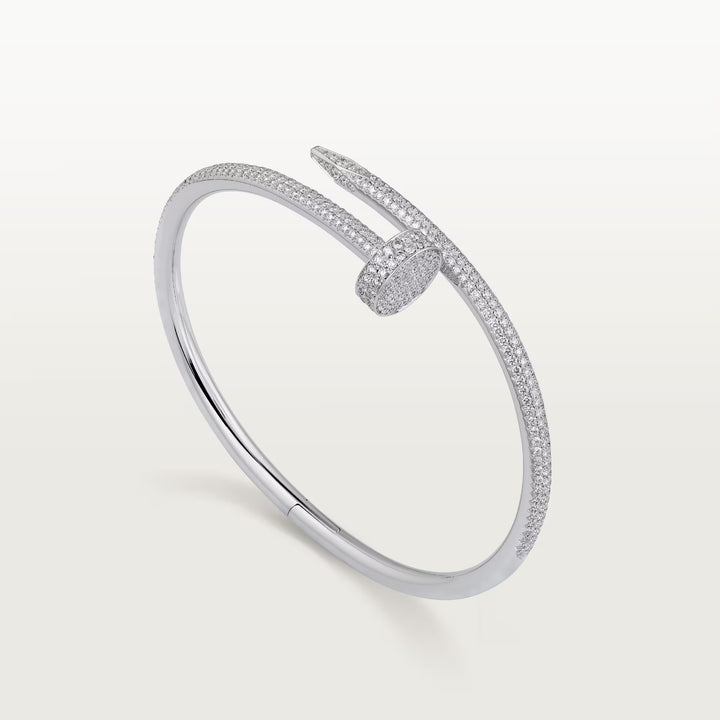 Cartier Juste un Clou Bracelet Classic Model in 18K White Gold with Diamonds