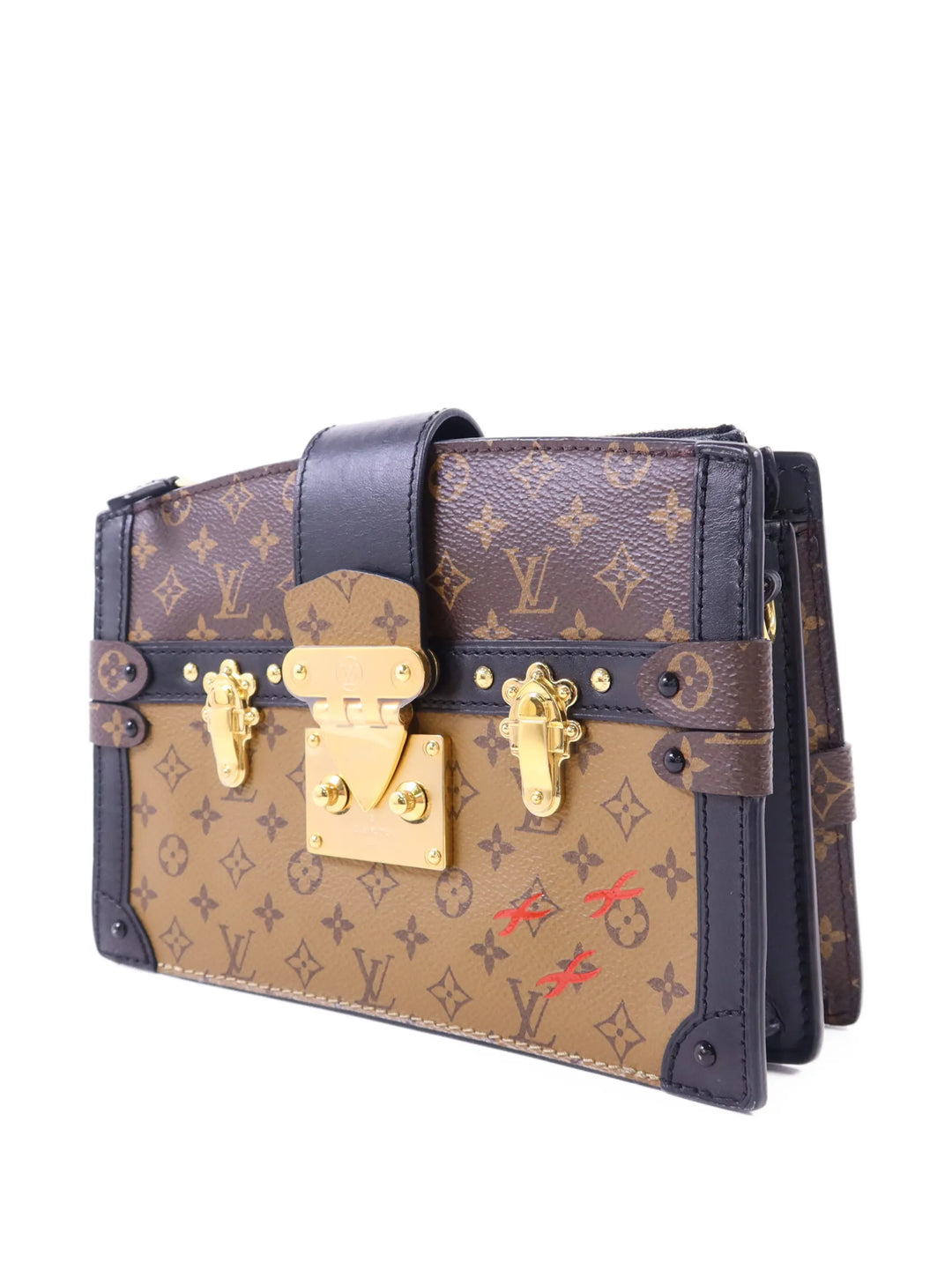 Louis Vuitton Monogram Reverse Trunk Clutch Bag