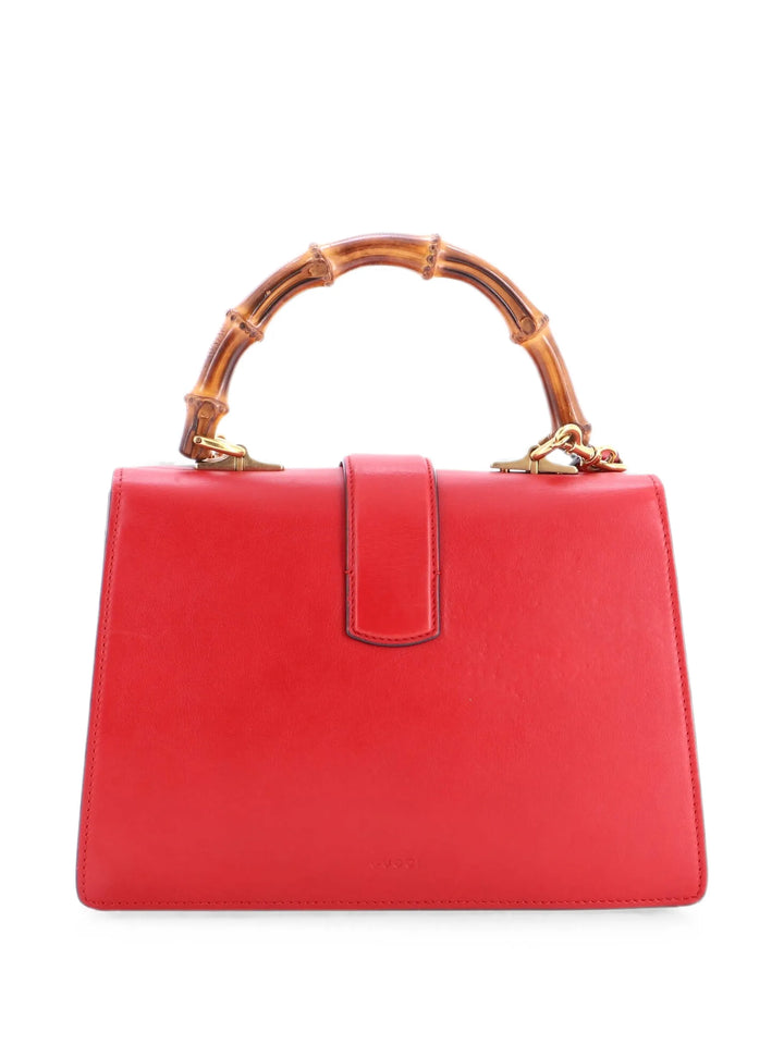 Gucci Dionysus Medium Bamboo Top Handle Bag in Red Leather