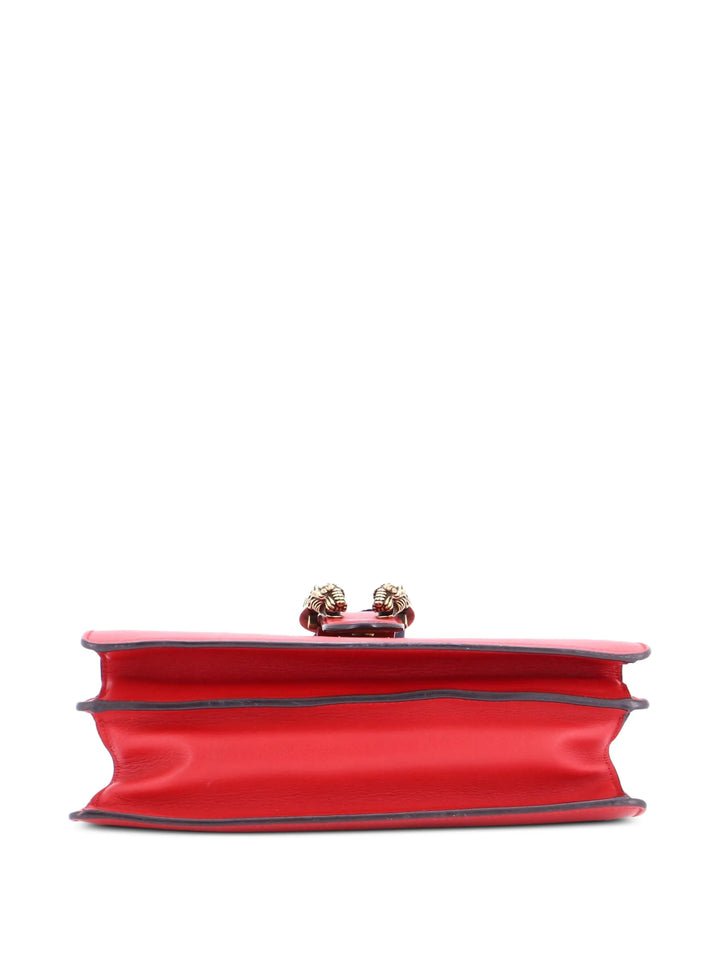 Gucci Dionysus Medium Bamboo Top Handle Bag in Red Leather