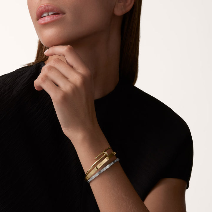 Cartier Love Bracelet Small Model Pavé in 18K White Gold with Diamonds - Gemaee  UAE