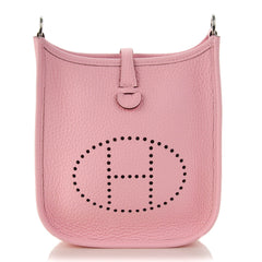 Hermès Evelyne 16 Amazone Bag in Rose Sakura Taurillon Clémence with Rose Sakura Strap