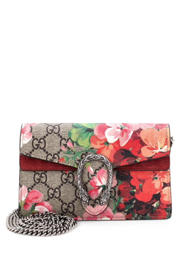 Gucci Dionysus Super Mini Crossbody Bag in Blooms Print GG Coated Canvas