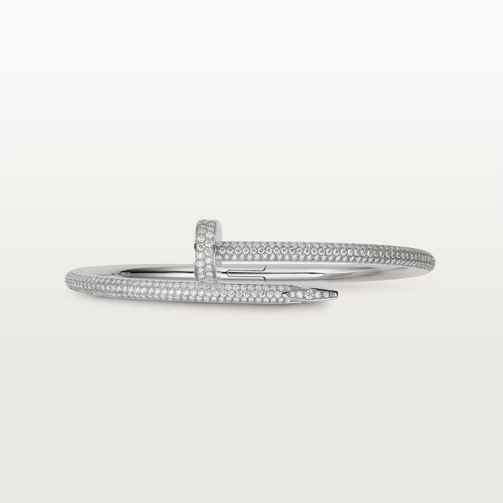 Cartier Juste un Clou Bracelet Classic Model in 18K White Gold with Diamonds
