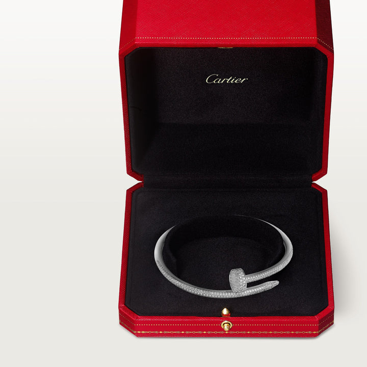 Cartier Juste un Clou Bracelet Classic Model in 18K White Gold with Diamonds