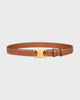 Céline Triomphe 25mm Belt in Natural Calfskin with Gold Finish Buckle