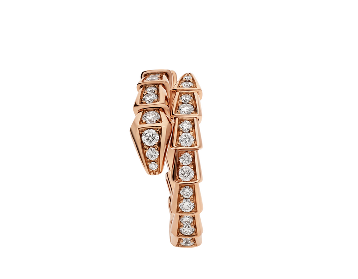Bulgari Serpenti Viper Diamond Ring in 18K Rose Gold - Gemaee  UAE